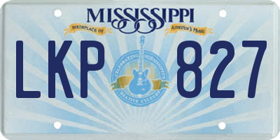 MS license plate LKP827