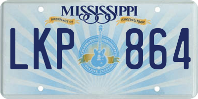 MS license plate LKP864