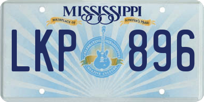 MS license plate LKP896