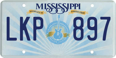 MS license plate LKP897