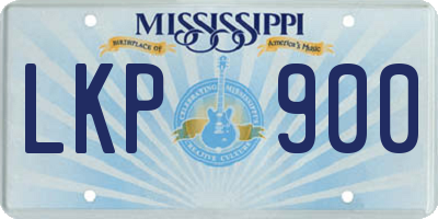 MS license plate LKP900