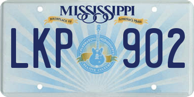 MS license plate LKP902