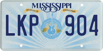 MS license plate LKP904