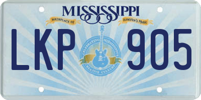 MS license plate LKP905