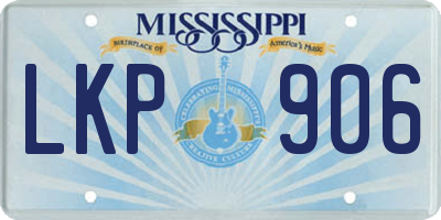 MS license plate LKP906