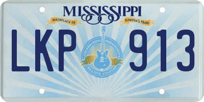 MS license plate LKP913