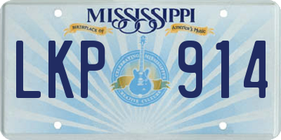 MS license plate LKP914