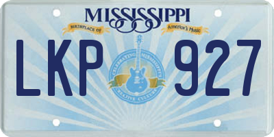 MS license plate LKP927