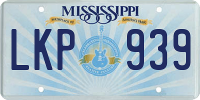MS license plate LKP939