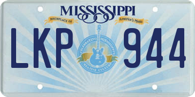 MS license plate LKP944