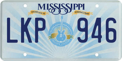 MS license plate LKP946