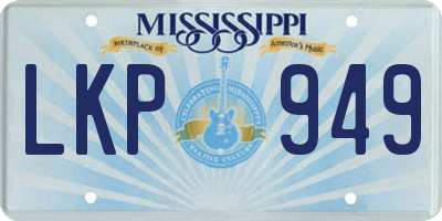MS license plate LKP949