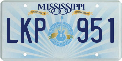 MS license plate LKP951