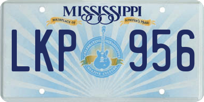 MS license plate LKP956