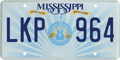 MS license plate LKP964