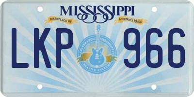 MS license plate LKP966