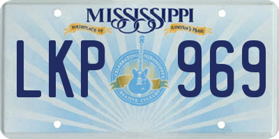 MS license plate LKP969