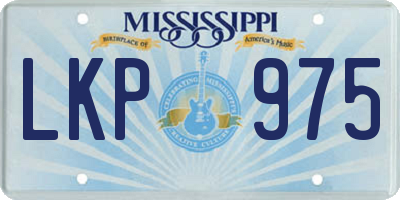 MS license plate LKP975