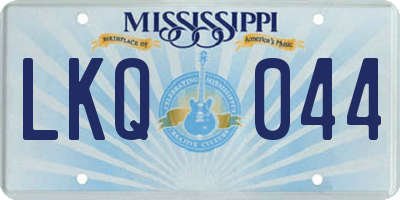 MS license plate LKQ044