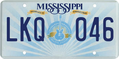 MS license plate LKQ046