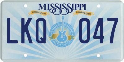 MS license plate LKQ047