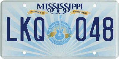 MS license plate LKQ048