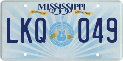MS license plate LKQ049