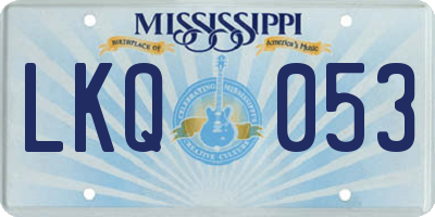 MS license plate LKQ053