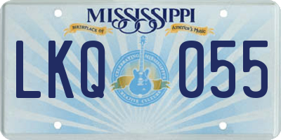 MS license plate LKQ055