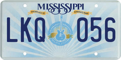 MS license plate LKQ056