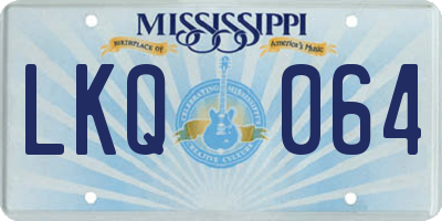 MS license plate LKQ064