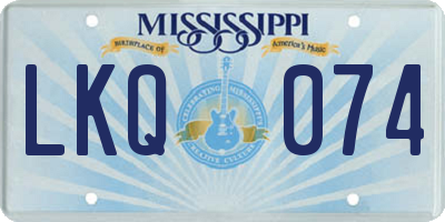 MS license plate LKQ074