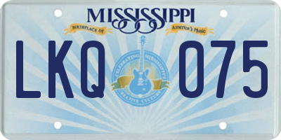 MS license plate LKQ075