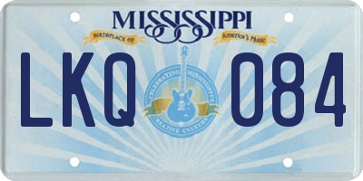 MS license plate LKQ084