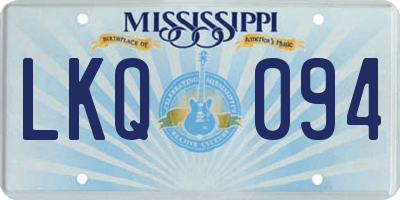MS license plate LKQ094