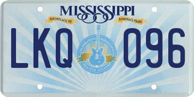 MS license plate LKQ096
