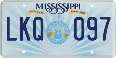 MS license plate LKQ097