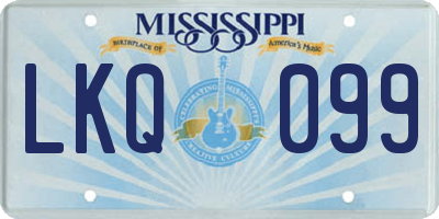 MS license plate LKQ099