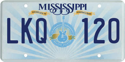 MS license plate LKQ120