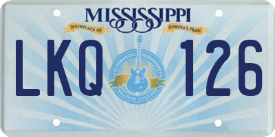 MS license plate LKQ126