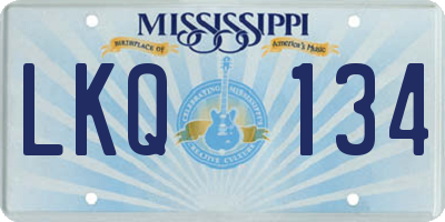 MS license plate LKQ134