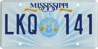 MS license plate LKQ141