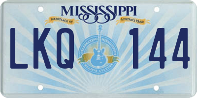 MS license plate LKQ144