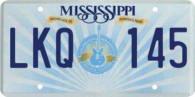 MS license plate LKQ145