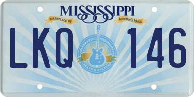 MS license plate LKQ146