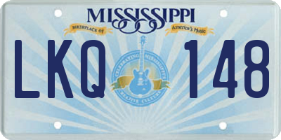 MS license plate LKQ148