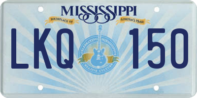 MS license plate LKQ150