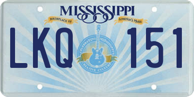 MS license plate LKQ151