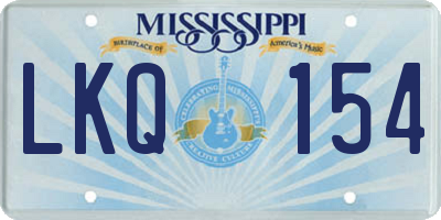 MS license plate LKQ154