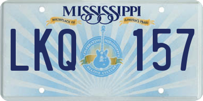 MS license plate LKQ157